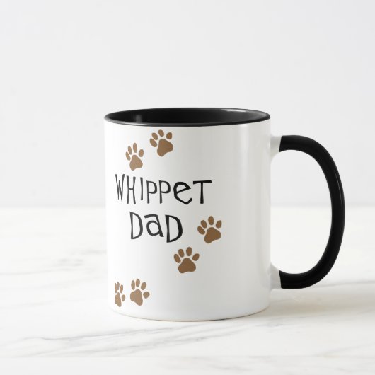 Whippet犬のパパのためのWhippetのパパ マグカップ (右)