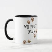 Whippet犬のパパのためのWhippetのパパ マグカップ (左)