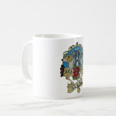 Whippet -食べて下さい、走って下さい、眠らせて下さい(繰り返し) コーヒーマグカップ (正面左)