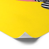 Whippet Coffee Time – Quirky Vintage Dog  ポスター (角)