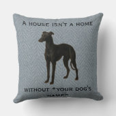 Whippet cushion 'A House isn't a home without ...' クッション (裏面)