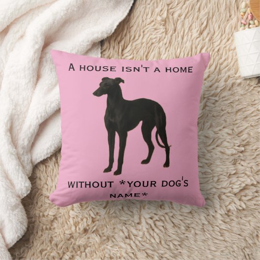 Whippet cushion 'A House isn't a home without ...' クッション (ブランケット)