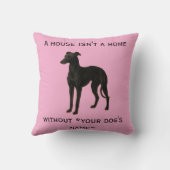Whippet cushion 'A House isn't a home without ...' クッション (裏面)