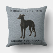 Whippet cushion 'A House isn't a home without ...' クッション (裏面)