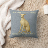 Whippet cushion 'A House isn't a home without ...' クッション (ブランケット)