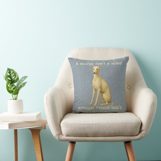 Whippet cushion 'A House isn't a home without ...' クッション (椅子)