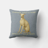 Whippet cushion 'A House isn't a home without ...' クッション (裏面)
