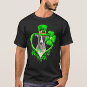 Whippet Dog St Patricks Day Lover Irish Shamrock Tシャツ (正面)