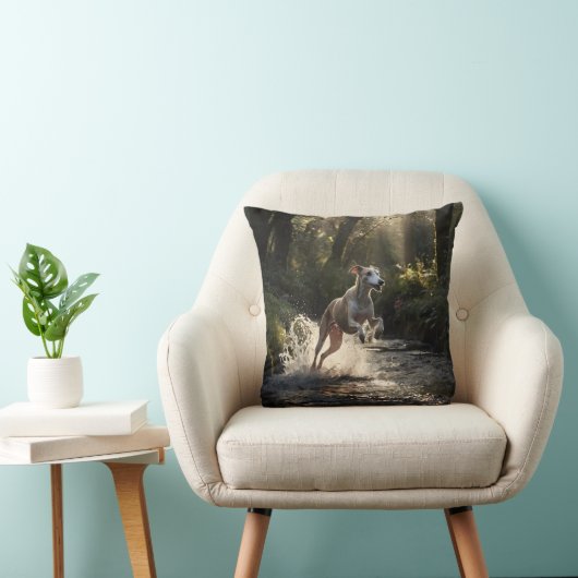 Whippet Elegant Throw Pillow クッション (椅子)