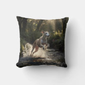 Whippet Elegant Throw Pillow クッション (正面)
