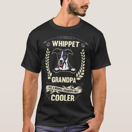 Whippet Grandpa Like A Normal Grandpa Only Cooler Tシャツ (正面)