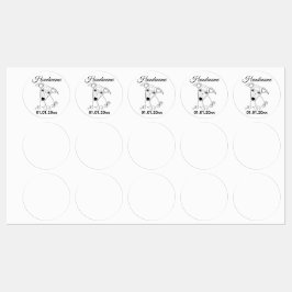 Whippet Minimalist Line Art personalized dog brand ラベル