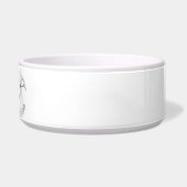 Whippet Minimalist Line Art personalized food bowl ボウル (右)