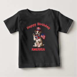 Whippet Puppy (2i) Patriotic Kid T-Shirt ベビーTシャツ
