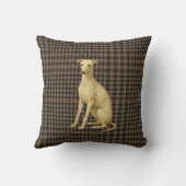 Whippet tartan / plaid / tweed cushion クッション (裏面)