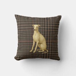 Whippet tartan / plaid / tweed cushion クッション
