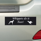 Whippetsそれは絶食します バンパーステッカー (車上)