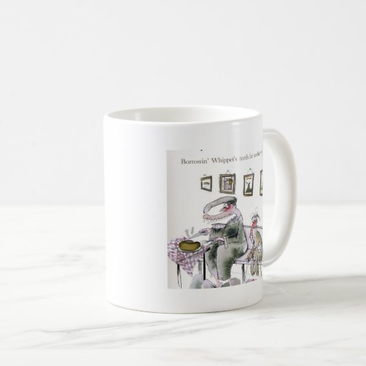 whippetsの歯を借りる愛ヨークシャ コーヒーマグカップ (正面右)