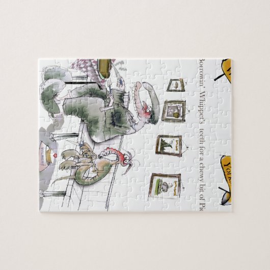 whippetsの歯を借りる愛ヨークシャ ジグソーパズル (横)