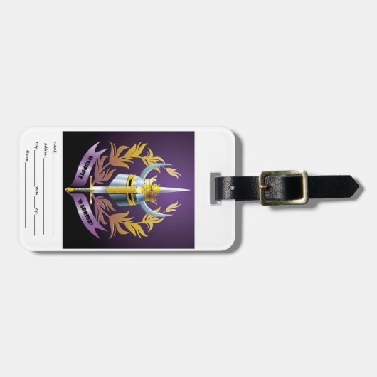 Whippleの戦士の"男"の荷物のラベル ラゲッジタグ (正面横)