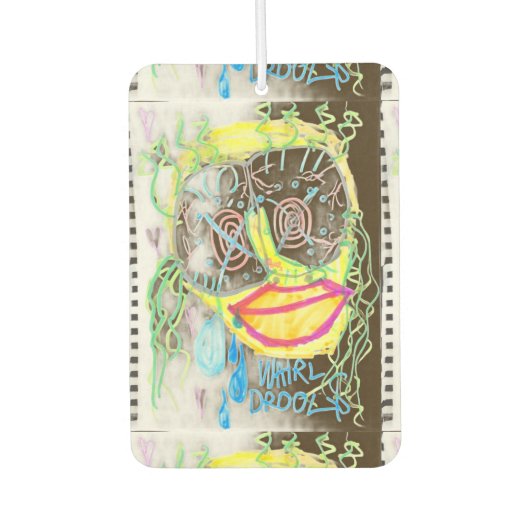 "WHiRL-DROOL$" by thaddeus & crimson's Adam Moyer カーエアーフレッシュナー (正面)