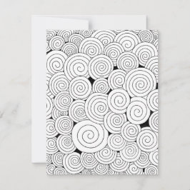Whirl & Wonder – Colorable Flat Note Card ノートカード