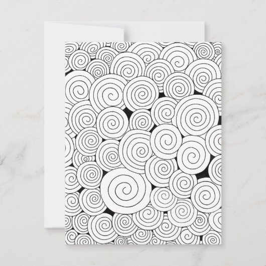 Whirl & Wonder – Colorable Flat Note Card ノートカード (正面)