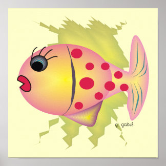 Whisical Fish Poster Art by Gail Gabel ポスター