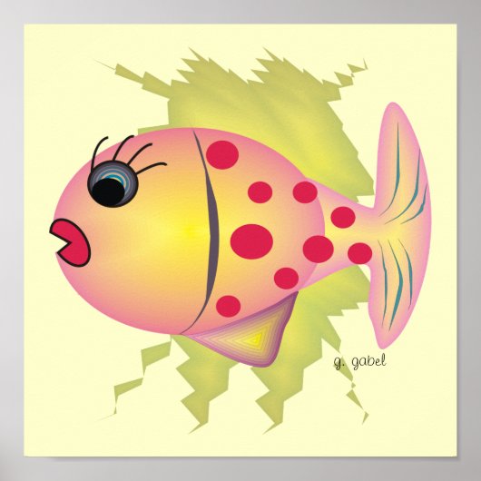 Whisical Fish Poster Art by Gail Gabel ポスター (正面)
