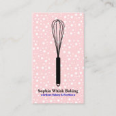 Whisk it Chef (Bakery & Caterer) Blush Pink & Gold 名刺 (正面)