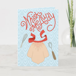 Whisk Me Away - Retro Baking Humor カード