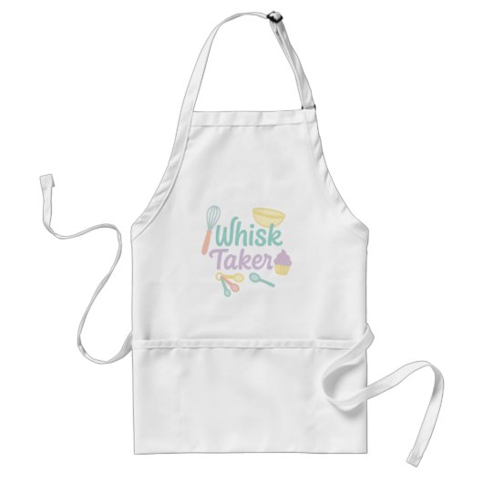 Whisk Taker – Playful Pastel Kitchen Apron スタンダードエプロン (正面)
