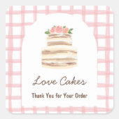 Whisk & Warmth Thank You for Your Order ベーカリー スクエアシール (正面)