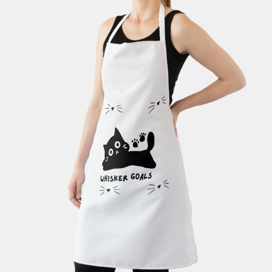 Whisker Goals Cat Silhouette エプロン (インサイチュ)