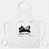 Whisker Goals Cat Silhouette エプロン (正面)