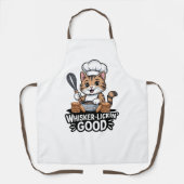 Whisker-Lickin’ Good Funny Cooking Tabby Cat Baker エプロン (正面)