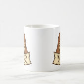 Whisker Wisdom Cute Jovial Walrus Mascot Cartoon コーヒーマグカップ (中央)