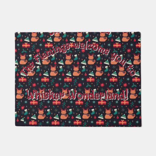 Whisker Wonderland ドアマット (正面)
