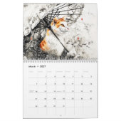 Whiskered Elegance – Geisha Cats in Bloom カレンダー (3月 2027)