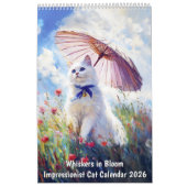Whiskers in Bloom – Impressionist Cat Calendar 202 カレンダー (カバー)