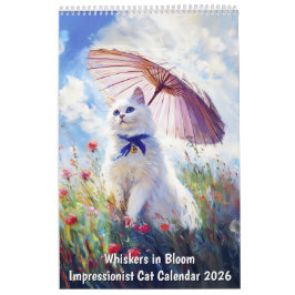Whiskers in Bloom – Impressionist Cat Calendar 202 カレンダー