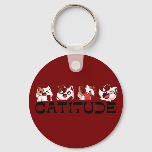 Whiskers & Memories – Cute Cat Keychain 💖 キーホルダー (正面)