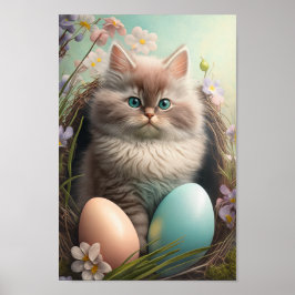 Whiskers the Easter Kitten Poster ポスター