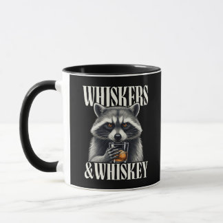 Whiskers & Whiskey Raccoon Funny Trash Raccoon マグカップ
