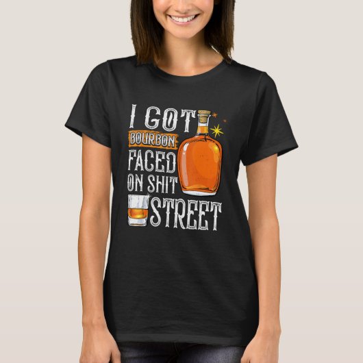 Whiskey and Bourbon Funny Drinking Party New Orlea Tシャツ (正面)