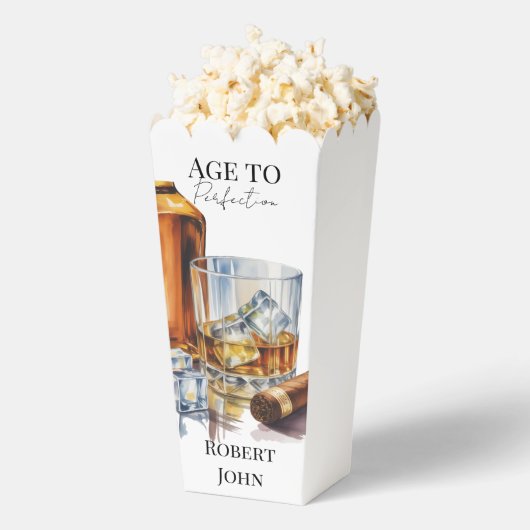 Whiskey and Cigar Men’s Birthday Party フェイバーボックス (はじけた状態)