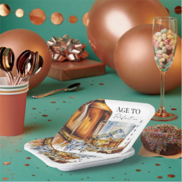 Whiskey and Cigar Men’s Birthday Party ペーパープレート