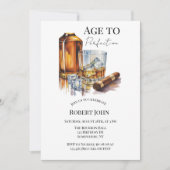 Whiskey and Cigar Men’s Birthday Party 招待状 (正面)