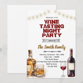 Whiskey and Wine party invitation  招待状 (正面/裏面)