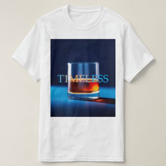 Whiskey Art. Minimalist and modern T-shirt Tシャツ (デザイン正面)